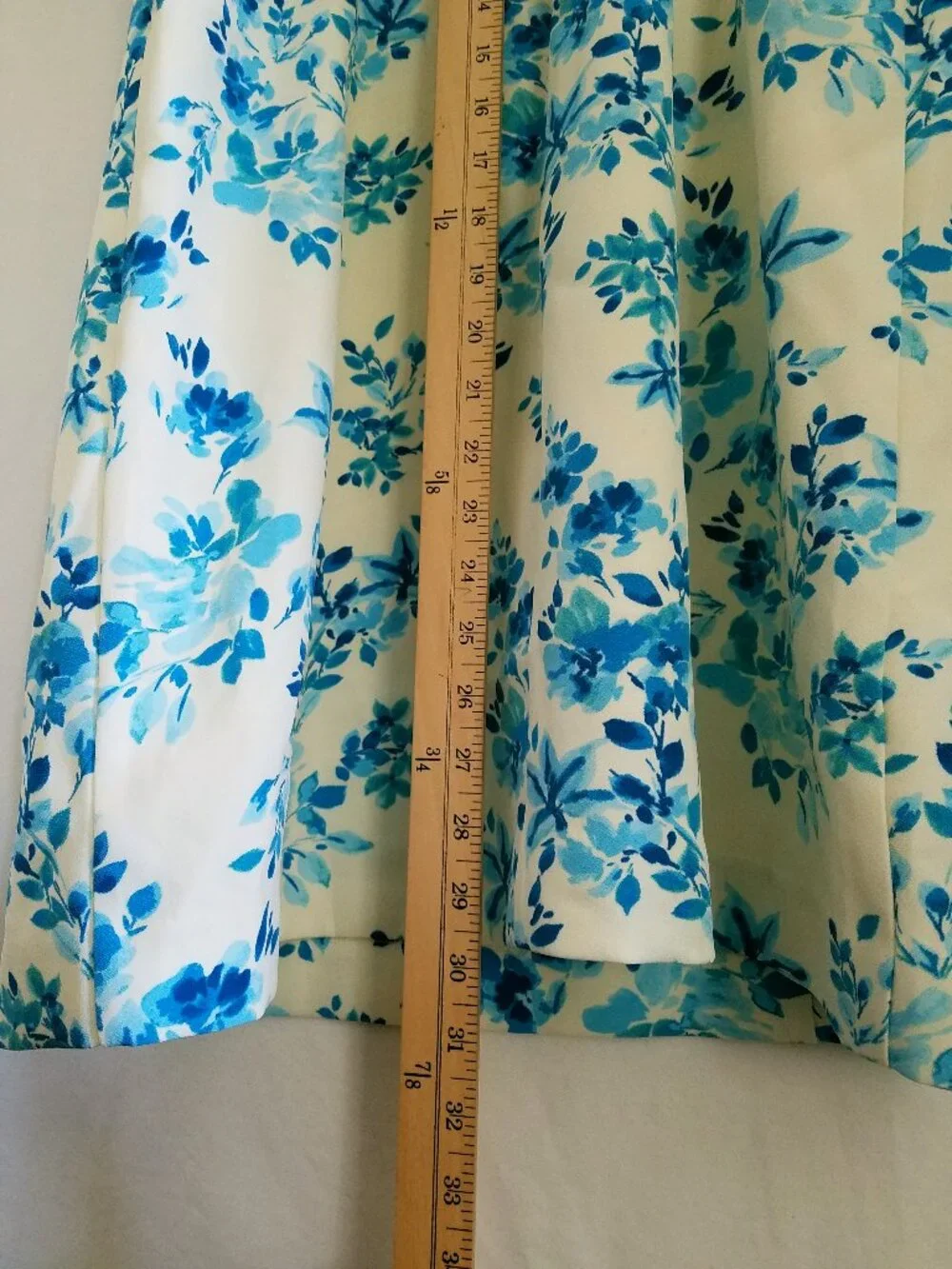 French Connection Cream Blue Floral Mini Party Dress Women's Medium NWT